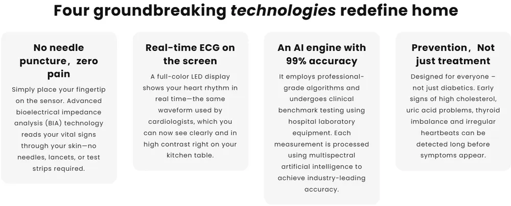 2026 Pryxo™ second generation 10-in-1 smart blood medical instrument / 10 health reports - No-Prick
