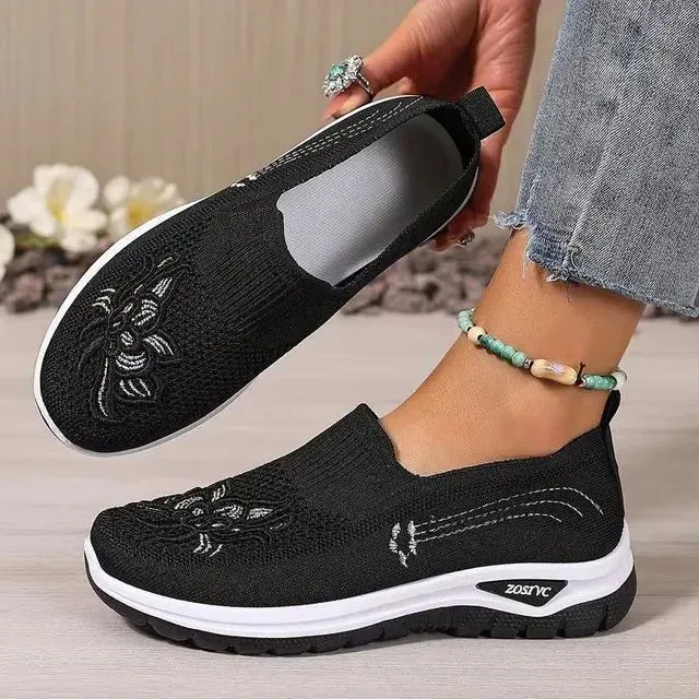 🔥Last Day Promotion 60% OFF🔥 Women's Breathable Embroidered Sneakers, Comfortable & Fashionable