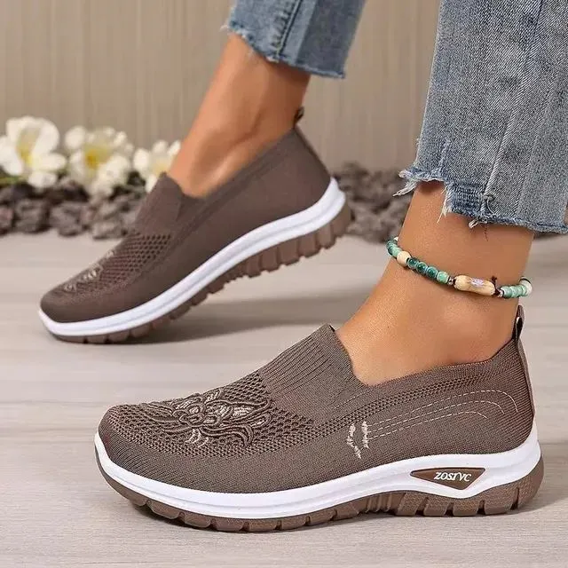 🔥Last Day Promotion 60% OFF🔥 Women's Breathable Embroidered Sneakers, Comfortable & Fashionable