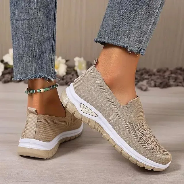 🔥Last Day Promotion 60% OFF🔥 Women's Breathable Embroidered Sneakers, Comfortable & Fashionable