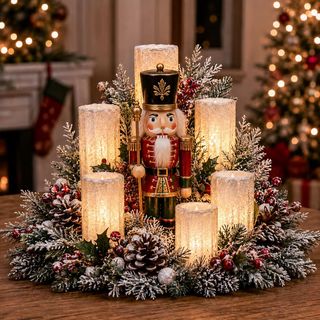 Nutcracker Christmas Lighted Centerpiece