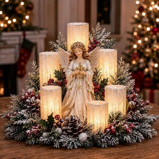 Angel Christmas Lighted Centerpiece